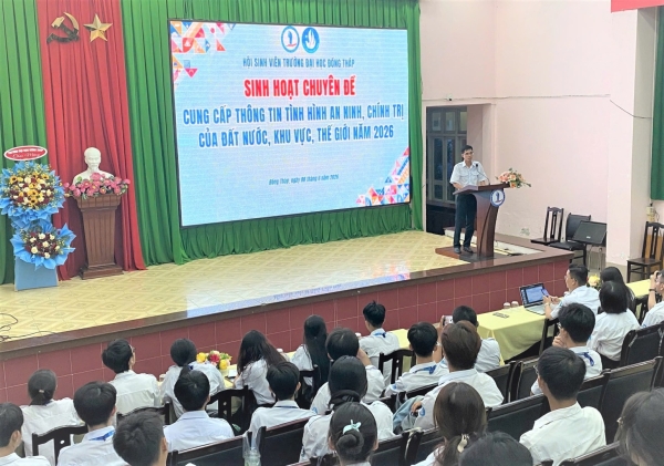 SINH HOẠT CHUYÊN ĐỀ CUNG CẤP THÔNG TIN TÌNH HÌNH THẾ GIỚI VÀ TRÁCH NHIỆM CỦA SINH VIÊN TRONG KỶ NGUYÊN MỚI