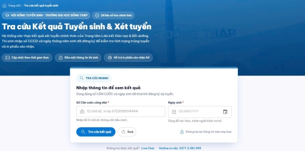 Thông báo về việc cung cấp đường link tra cứu kết quả tuyển sinh các lớp đào tạo hình thức vừa làm vừa học năm 2026