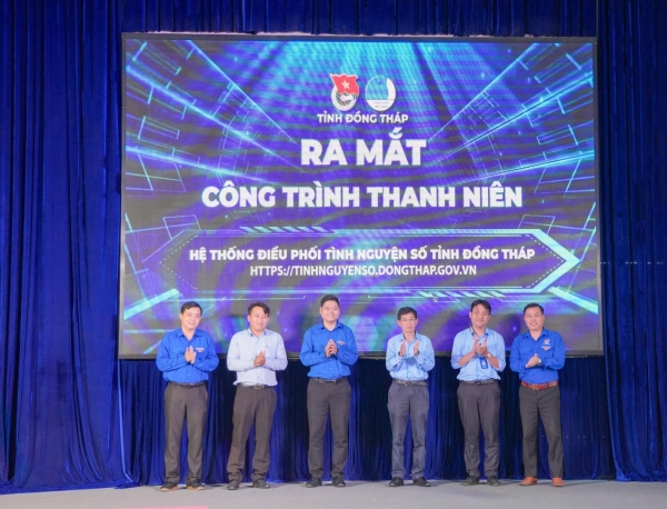 TRƯỜNG ĐẠI HỌC ĐỒNG THÁP PHỐI HỢP TỔ CHỨC LỄ RA MẮT CÔNG TRÌNH THANH NIÊN “HỆ THỐNG ĐIỀU PHỐI TÌNH NGUYỆN SỐ TỈNH ĐỒNG THÁP” 