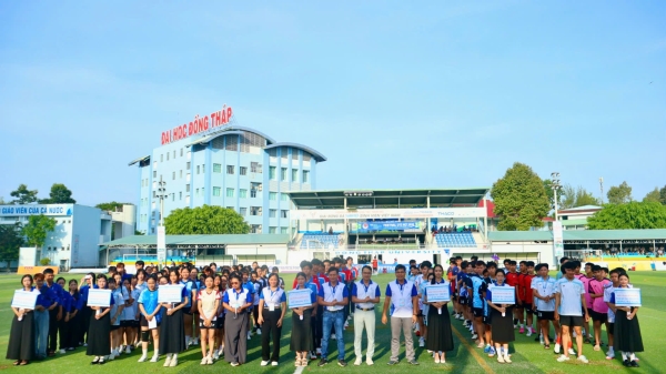 KHAI MẠC HỘI THAO SINH VIÊN KHOA VĂN HÓA - DU LỊCH VÀ CÔNG TÁC XÃ HỘI NĂM HỌC 2026 - 2027