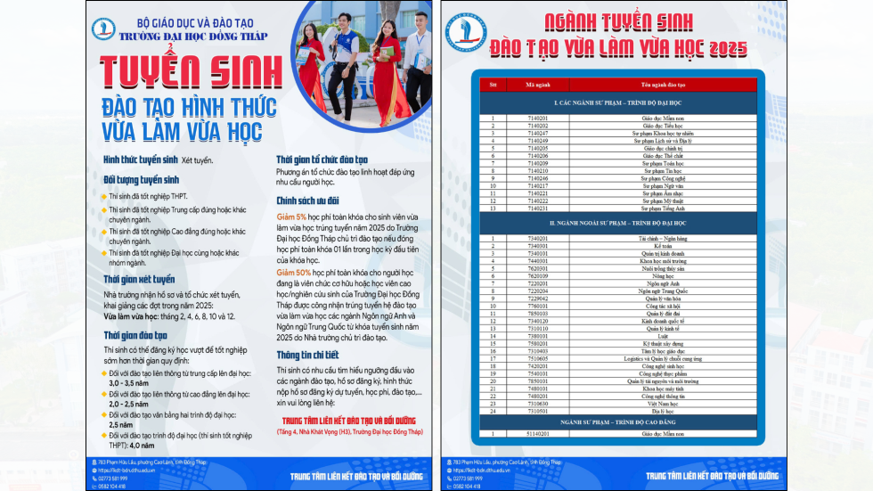 Tuyen sinh dao tao VLVH 01082025