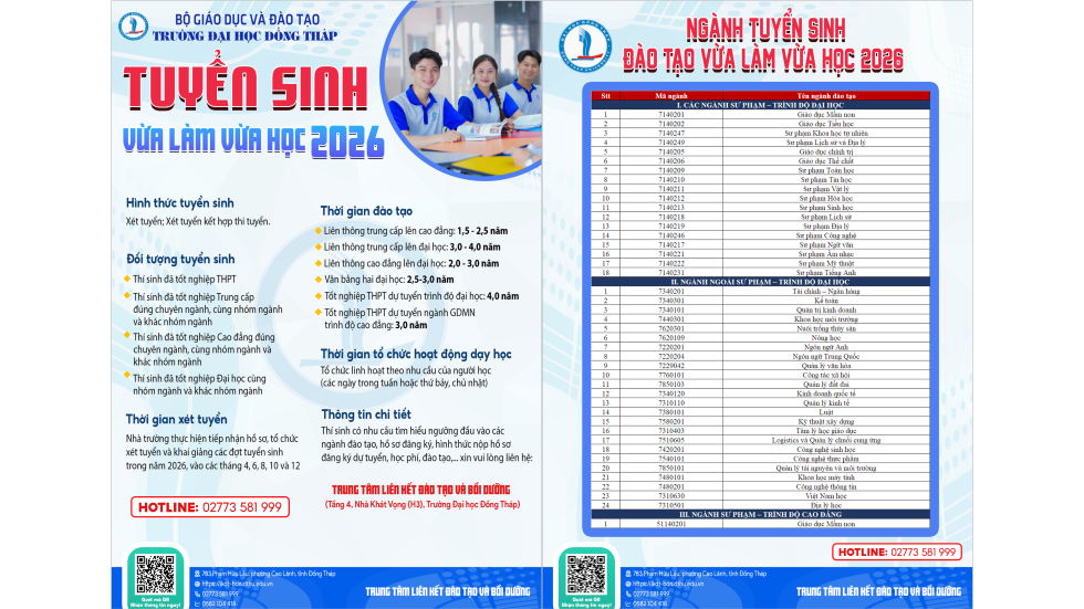 Tuyen sinh dao tao VLVH 01082025