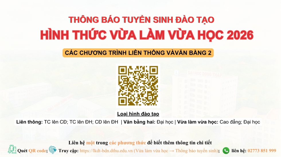 Thông báo tuyển sinh đào tạo hình thức Vừa làm vừa học năm 2025