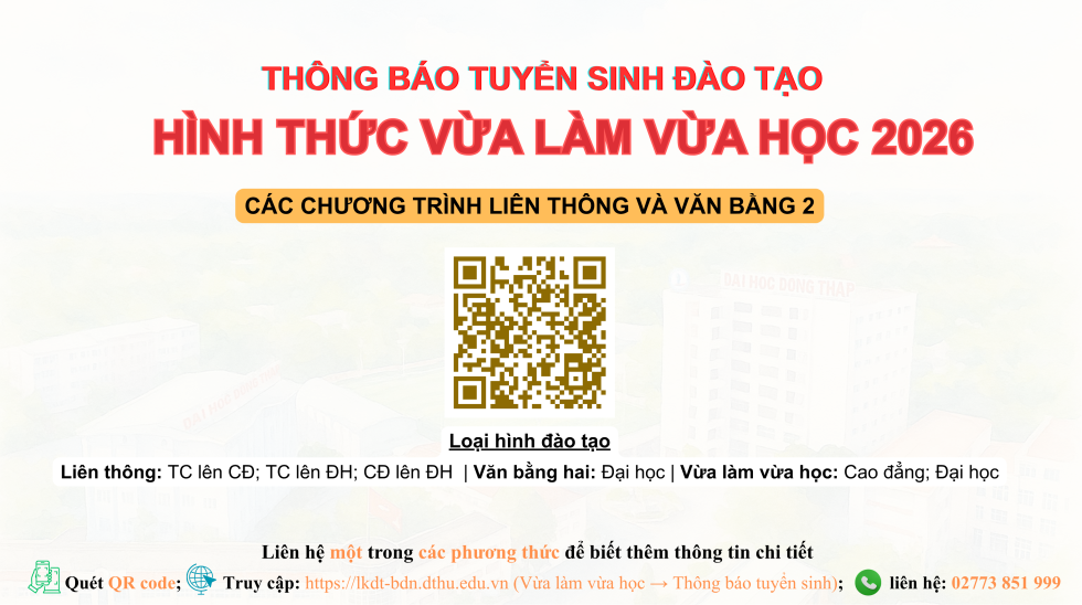 Thông báo tuyển sinh đào tạo hình thức Vừa làm vừa học năm 2025