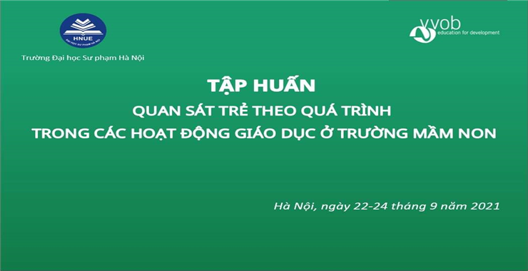 Tập huấn thực hành quan sát trẻ theo quá trình trong giáo dục mầm non