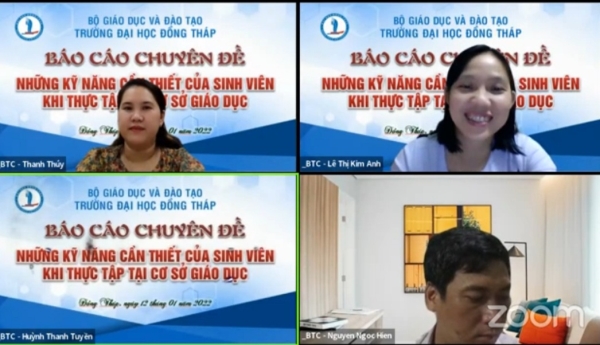 Báo cáo chuyên đề trực tuyến (Buổi 02):Những kỹ năng cần thiết của sinh viên khi thực tập tại cơ sở giáo dục mầm non