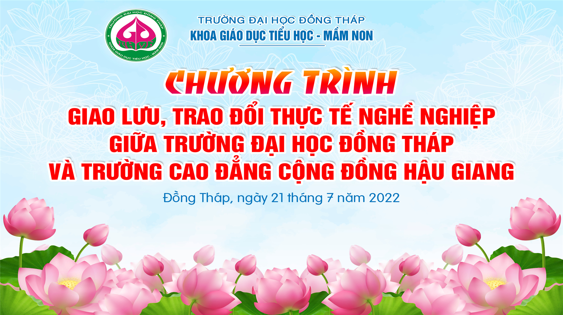 Chương trình giao lưu, trao đổi thực tế nghề nghiệp giữa Trường Đại học Đồng Tháp và Trường Cao đẳng Cộng đồng Hậu Giang