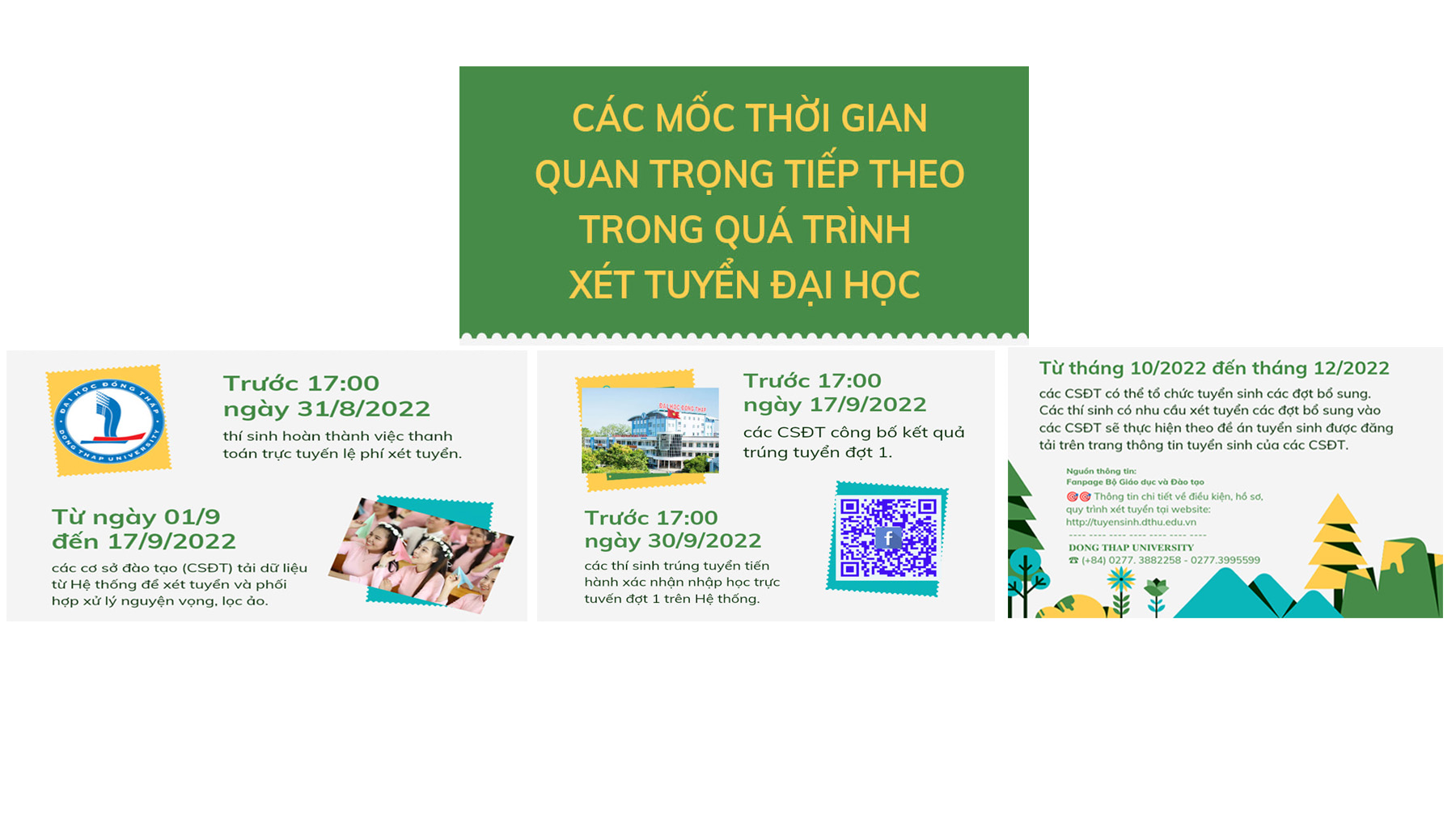 Cập nhật về các mốc thời gian cần lưu ý tiếp theo trong quá trình Tuyển sinh năm 2022 