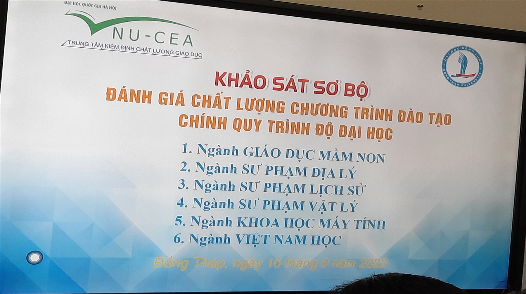 Chương trình Khảo sát sơ bộ phục vụ cho công tác đánh giá ngoài 6 chương trình đào tạo