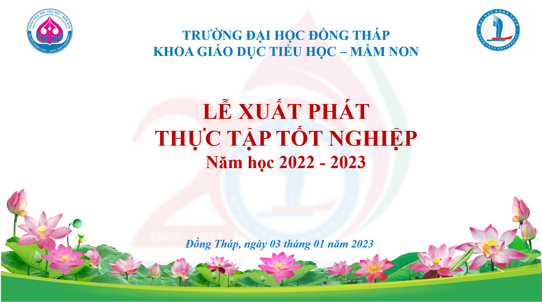 LỄ XUẤT PHÁT THỰC TẬP TỐT NGHIỆP CHO SINH VIÊN CỦA KHOA