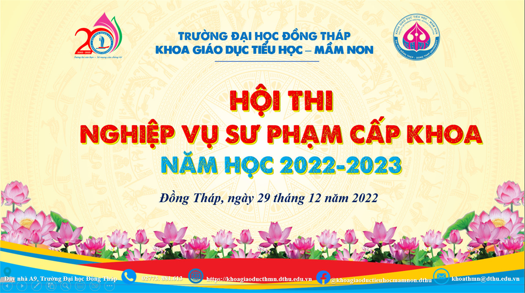 ĐÊM CHUNG KẾT HỘI THI NGHIỆP VỤ SƯ PHẠM CẤP KHOA, NĂM HỌC 2022-2023