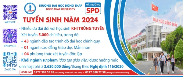 THÔNG TIN TUYỂN SINH TRƯỜNG ĐẠI HỌC ĐỒNG THÁP NĂM 2024