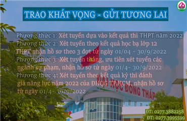 GIỚI THIỆU VỀ KHOA GIÁO DỤC TIỂU HỌC - MẦM NON CỦA TRƯỜNG ĐH ĐỒNG THÁP